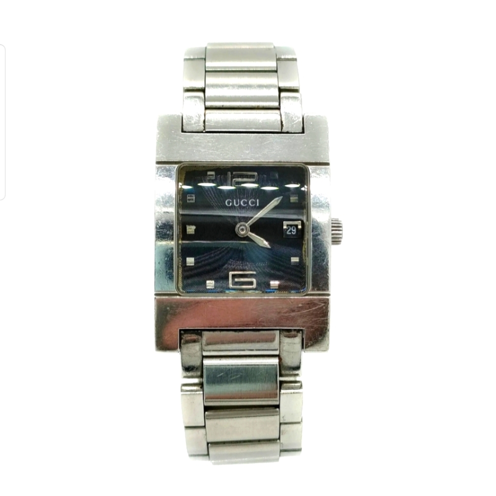 Gucci Watch  7700L 23mm Women's Black X Silver